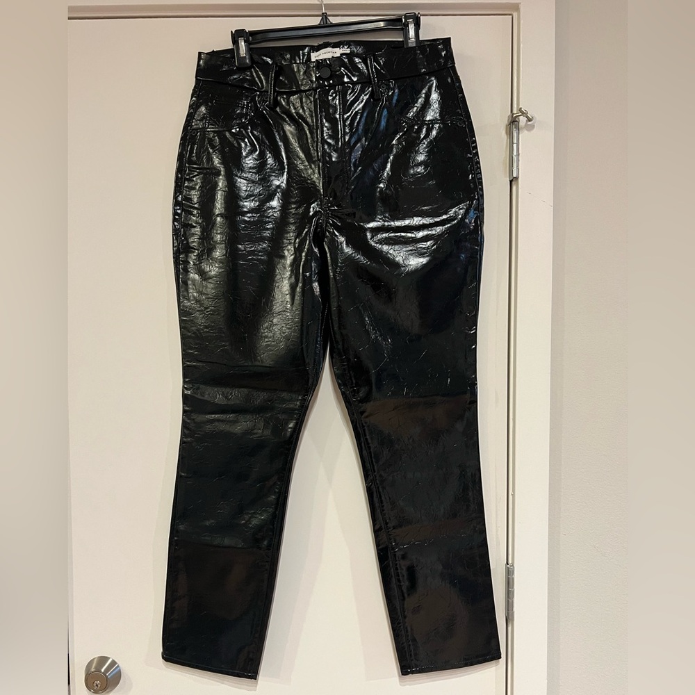 Good American Glossy Black Pants - Picture 3 of 5